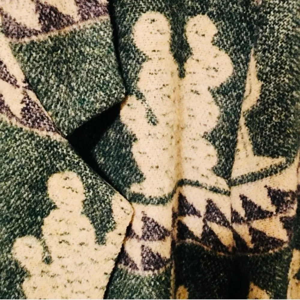 Vintage Tracy Evans Cactus Patterned Blazer in Green and Cream. EUC MED - Picture 3 of 4